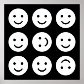 Tumbling - Schwarz-Weiß Poster (Vorne)