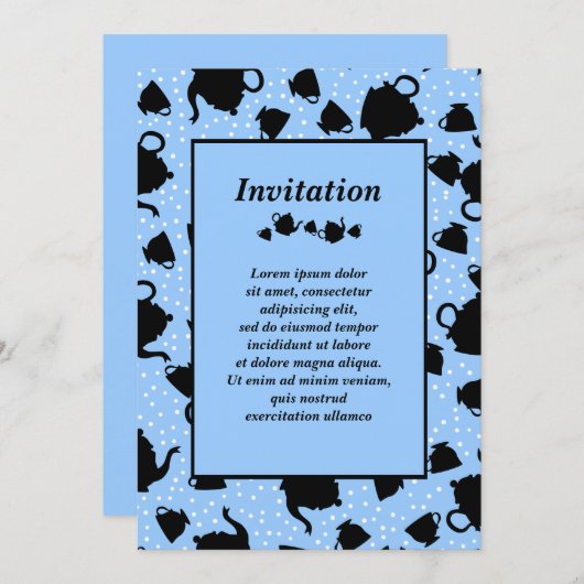 Tumbling Tee Party Einladung (Vorne/Hinten)