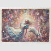 Tumbling Through Time Alice Wonderland Decoupage Seidenpapier (Vorderseite)