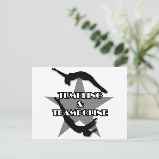 Tumbling und Trampolin Postkarte (Stehend Vorderseite)