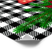 Tumbling Weihnachten auf Buffalo Kariert Holiday Poster (Ecke)