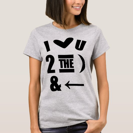 Tumblr T - Shirt I Liebe U 2 Der Mond und zurück (Vorderseite)