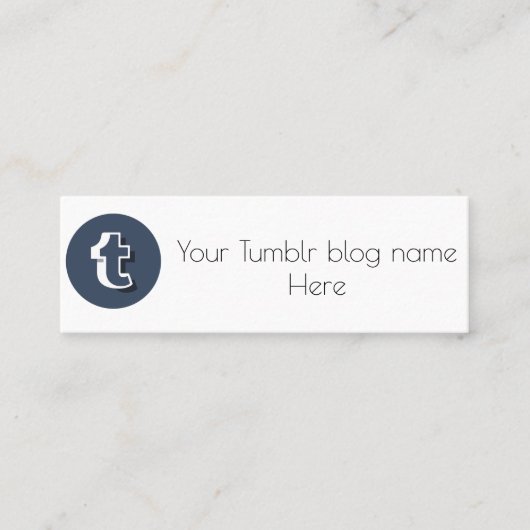 tumblr Visitenkarte (Vorderseite)