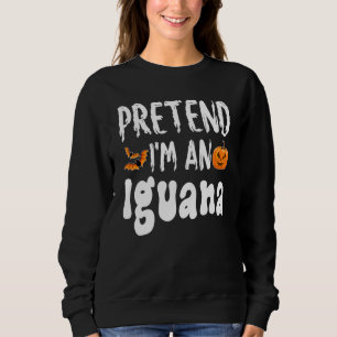 Tümele dich in ein Leguan Halloween-Kostenüm Party Sweatshirt