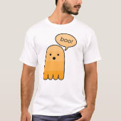 Tumeric Orange Boo Ghost Halloween T-Shirt (Vorderseite)
