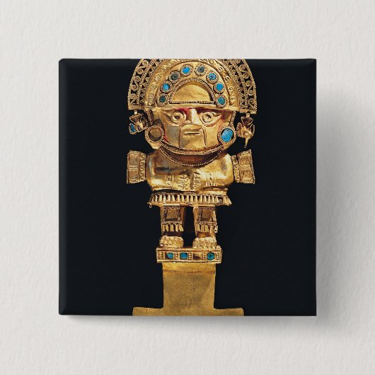 Tumi oder zeremonielles Messer in Form Button (Vorderseite)