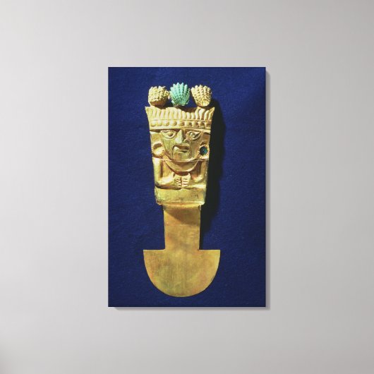 Tumi oder zeremonielles Messer in Form Leinwanddruck (Vorderseite)