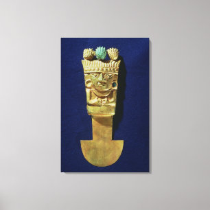 Tumi oder zeremonielles Messer in Form Leinwanddruck