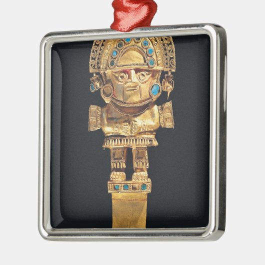 Tumi oder zeremonielles Messer in Form Ornament Aus Metall (Links)