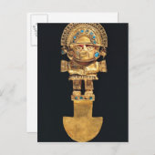 Tumi oder zeremonielles Messer in Form Postkarte (Vorne/Hinten)