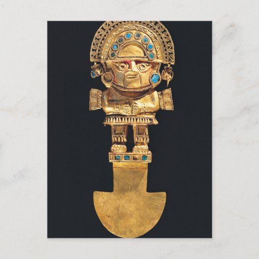 Tumi oder zeremonielles Messer in Form Postkarte (Vorderseite)