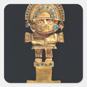 Tumi oder zeremonielles Messer in Form Quadratischer Aufkleber