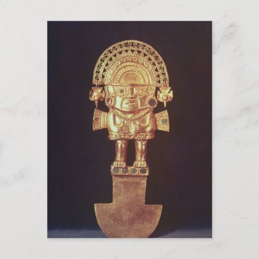 Tumi oder zeremonielles Messer in Form von Naylamp Postkarte (Vorderseite)