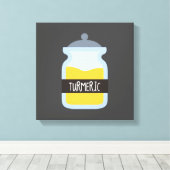 Tummergelbes Gewürz Leinwanddruck (Insitu (Holzboden))