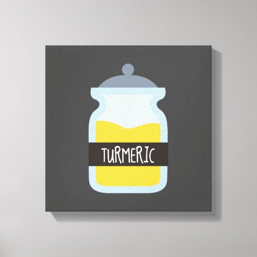 Tummergelbes Gewürz Leinwanddruck (Vorderseite)