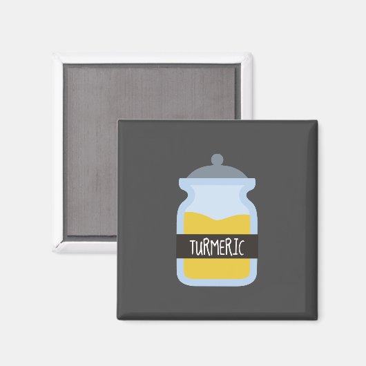 Tummergelbes Gewürz Magnet (Vorderseite/Rückseite)