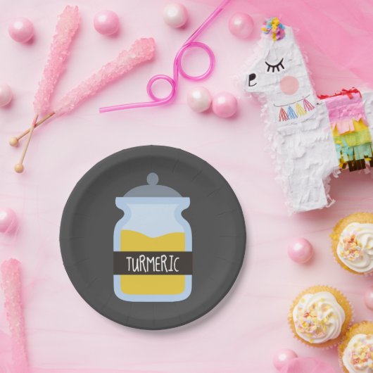 Tummergelbes Gewürz Pappteller (Party)