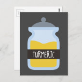 Tummergelbes Gewürz Postkarte (Vorne/Hinten)