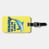 Tümmlerlustiges Tierwortspiel Gepäckanhänger (Vorderseite horizontal)