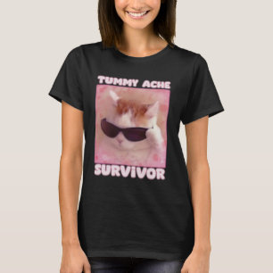 Tummy Ache Survivor Cat Funny T-Shirt