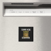 Tummy Ache Survivor Cat Meme Funny Kitten Geschenk Magnet (In Situ (Geschirrspüler))