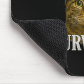 Tummy Ache Survivor Cat Meme Funny Kitten Geschenk Mousepad (Ecke)