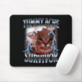 Tummy ache survivor funny cat meme survived today' mousepad (Mit Mouse)