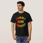 Tummy Ache Survivor Funny T-Shirt (Vorne ganz)