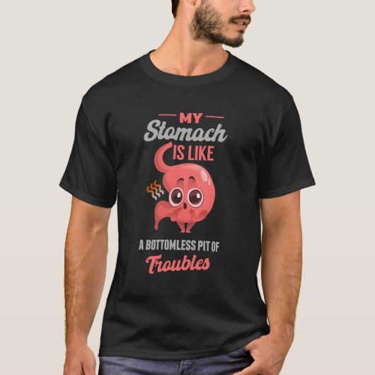 Tummy Ache Survivor Ibs Awareness Stomachache Sayi T-Shirt (Vorderseite)