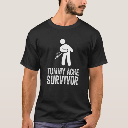 Tummy Ache Survivor Stomach Ache My Tummy Hurmy IB T-Shirt (Vorderseite)