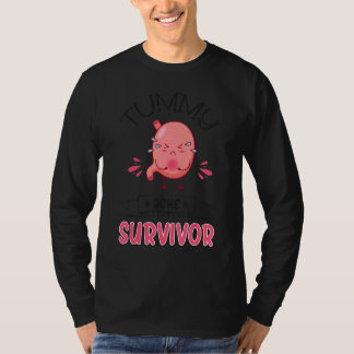 Tummy Ache Survivor Stomachache Awareness Apparel  T-Shirt