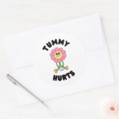 'Tummy Hurts' Cute Funny Health Awareness Sticker (Umschlag)