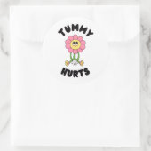 'Tummy Hurts' Cute Funny Health Awareness Sticker (Tasche)
