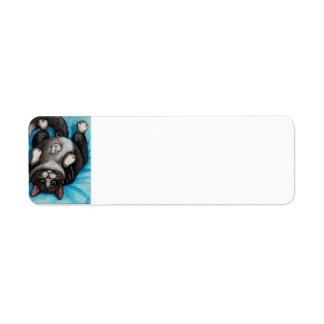TUMMY RUB Tuxedo Cat Mouse Label