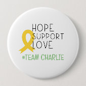 Tumor bei Kindern.support #team name Custom Button (Vorderseite)