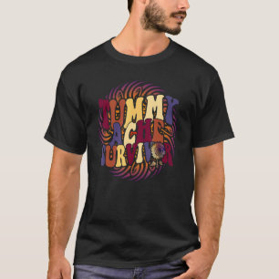 Tumorache Survivor Frauen Stomachache Mädchen Retr T-Shirt