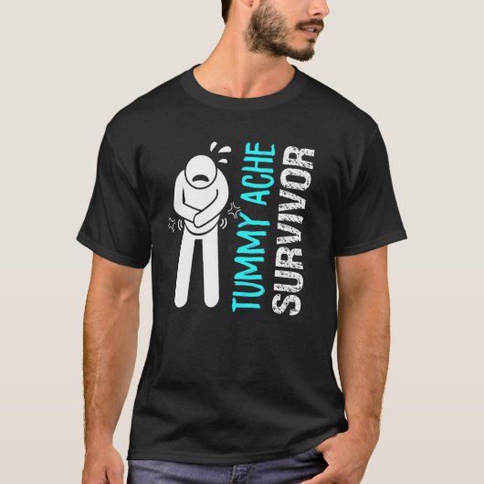 Tumorache Survivor Magenschmerzen IBS Männer Fraue T-Shirt (Vorderseite)