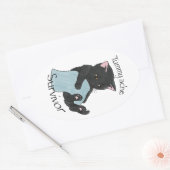 Tumorache Survivor Ovaler Aufkleber (Umschlag)