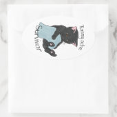 Tumorache Survivor Ovaler Aufkleber (Tasche)