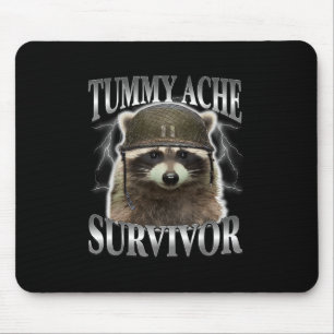 Tumorache Survivor Raccoon Funny Sprichwort Cats M Mousepad