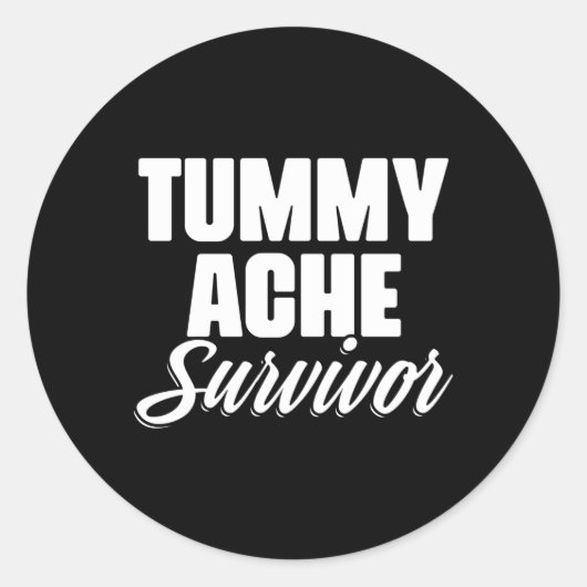 Tumorache Survivor Tumorache Stomach Ache Runder Aufkleber (Vorderseite)
