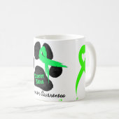 Tumorbites Hunde Krebs Lymphom Bewusstsein Kaffeetasse (VorderseiteRechts)