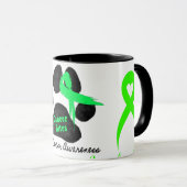 Tumorbites Hunde Krebs Lymphom Bewusstsein Tasse (VorderseiteRechts)