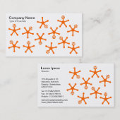 Tumoren - Orange auf weiß Visitenkarte (Vorne/Hinten)