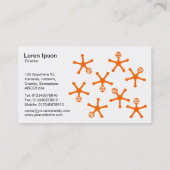 Tumoren - Orange auf weiß Visitenkarte (Rückseite)