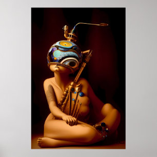 Tumoreszentes Kind der Wasserpfeife, gefangen im H Poster
