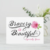 Tumorpatientenermutigung - Mut ist schön Karte (Stehend Vorderseite)