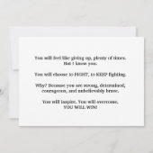 Tumorpatientenermutigung - Mut ist schön Karte (Rückseite)