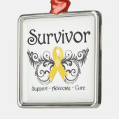 Tumorüberleber im Kindesalter Deko Ornament Aus Metall (Links)