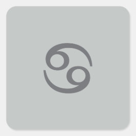 Tumorzodiac - blassgrau quadratischer aufkleber